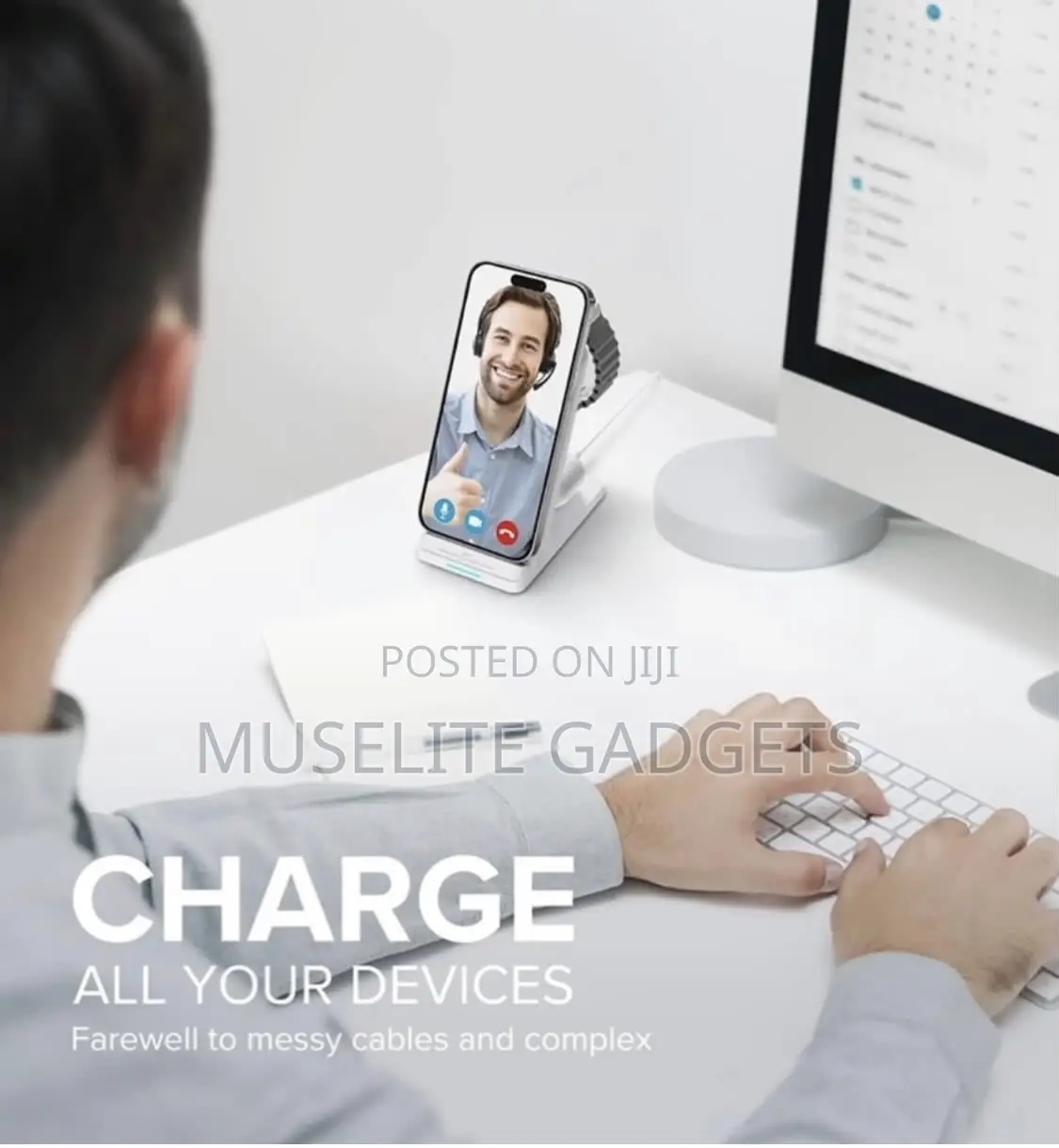 3-in-1 Wireless Charger for iPhone, Airpods Apple Watch