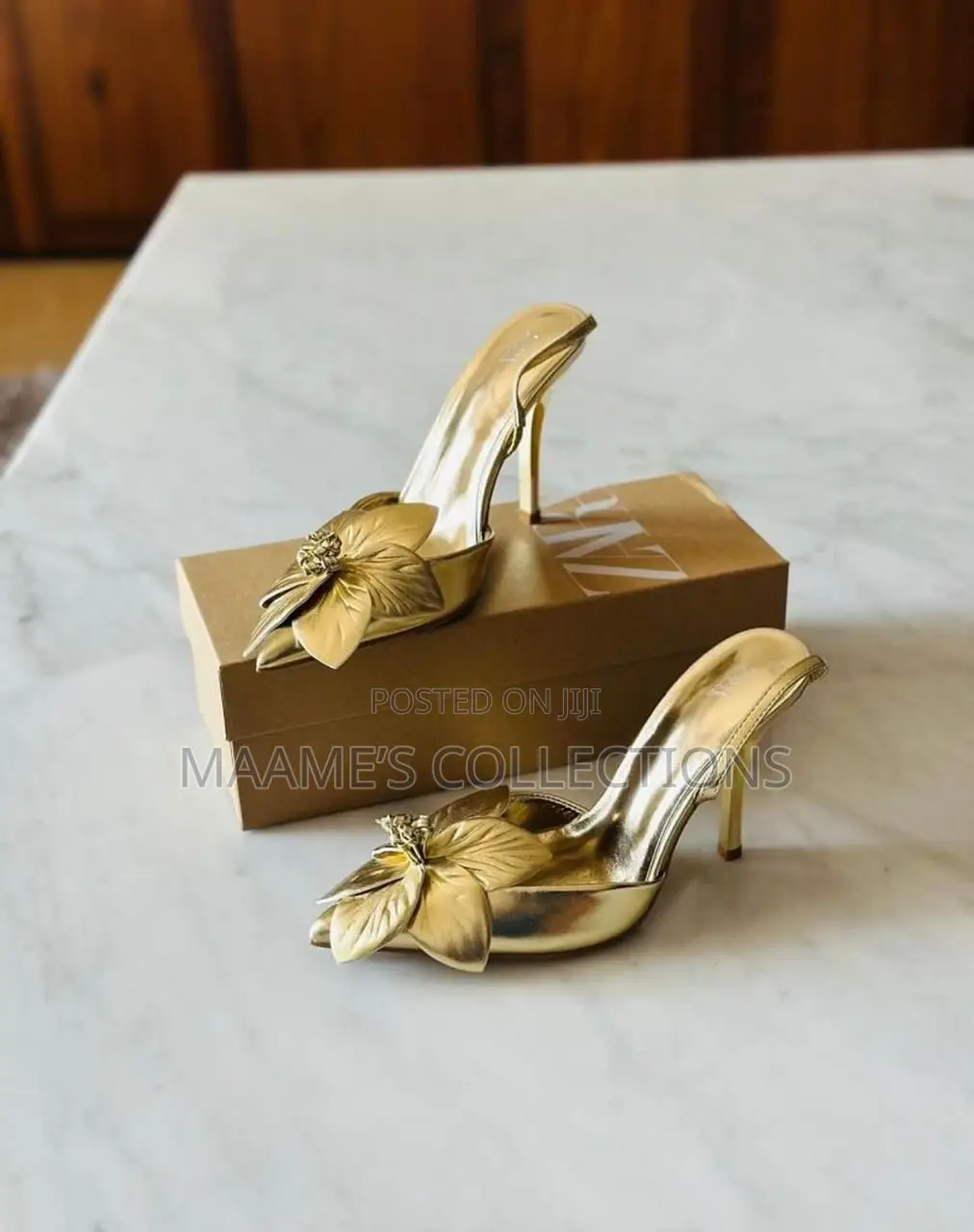 Zara Pearl and Sequin Embellished Slingback Heels.