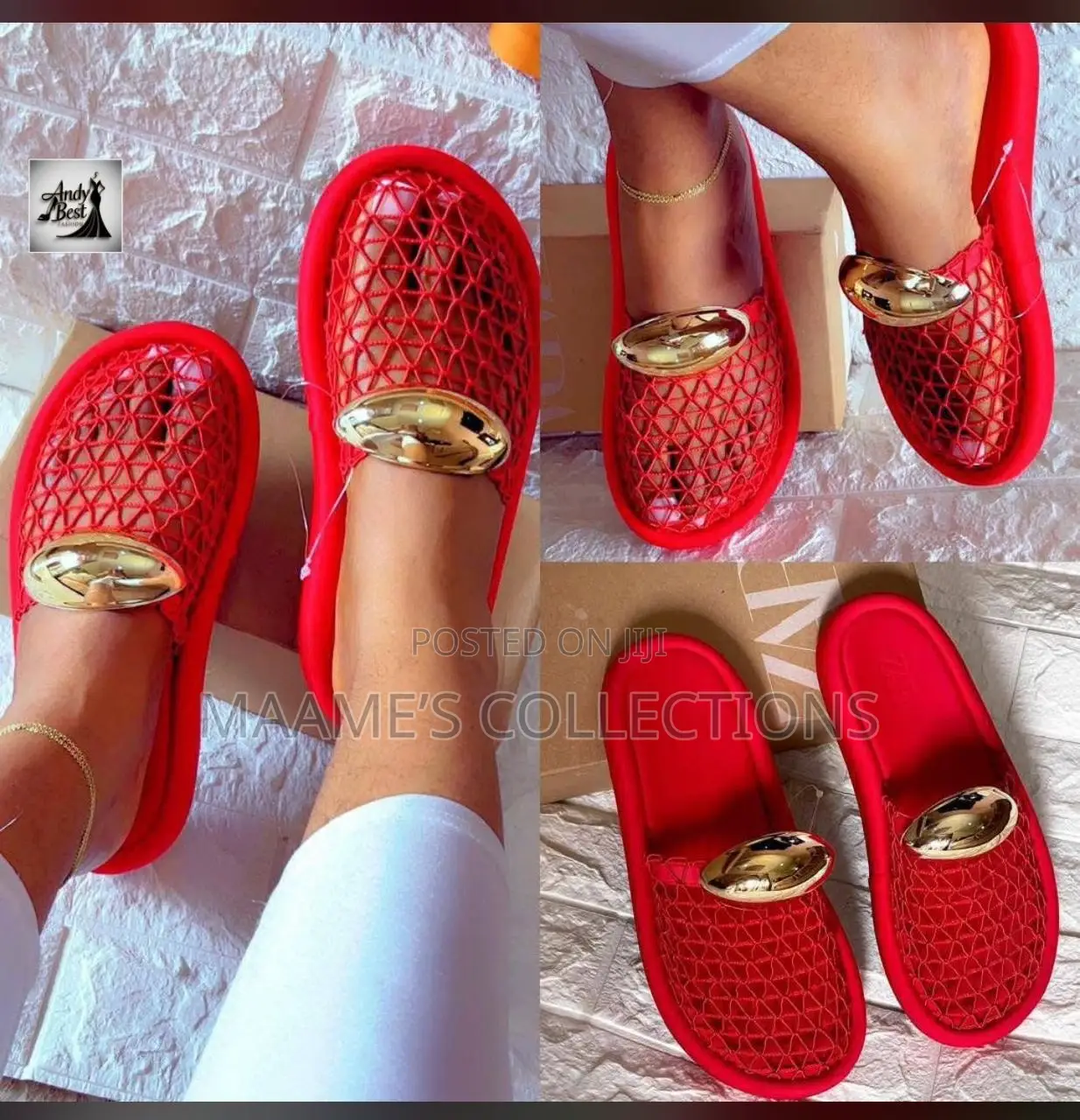 Zara Mesh Slip-on Flat Sandals / Slippers