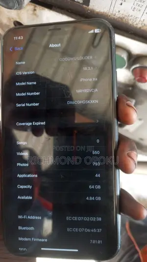 Apple XR 64 GB Black