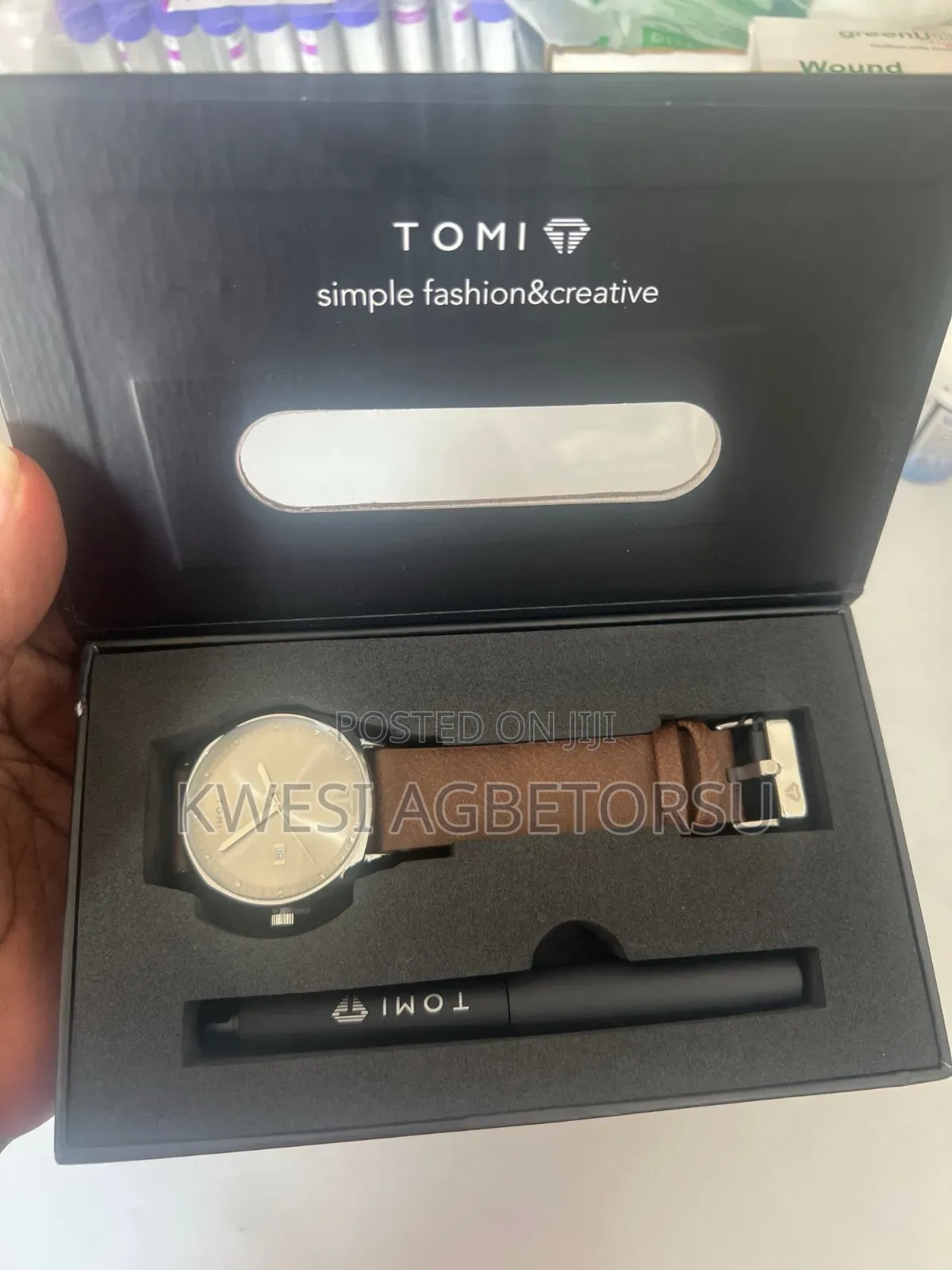 Tomi New 2pcs Luxury Business Men Watch Gift Box Set