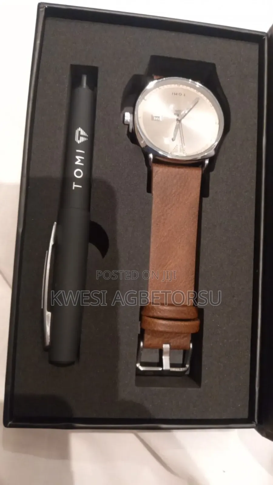 Tomi New 2pcs Luxury Business Men Watch Gift Box Set