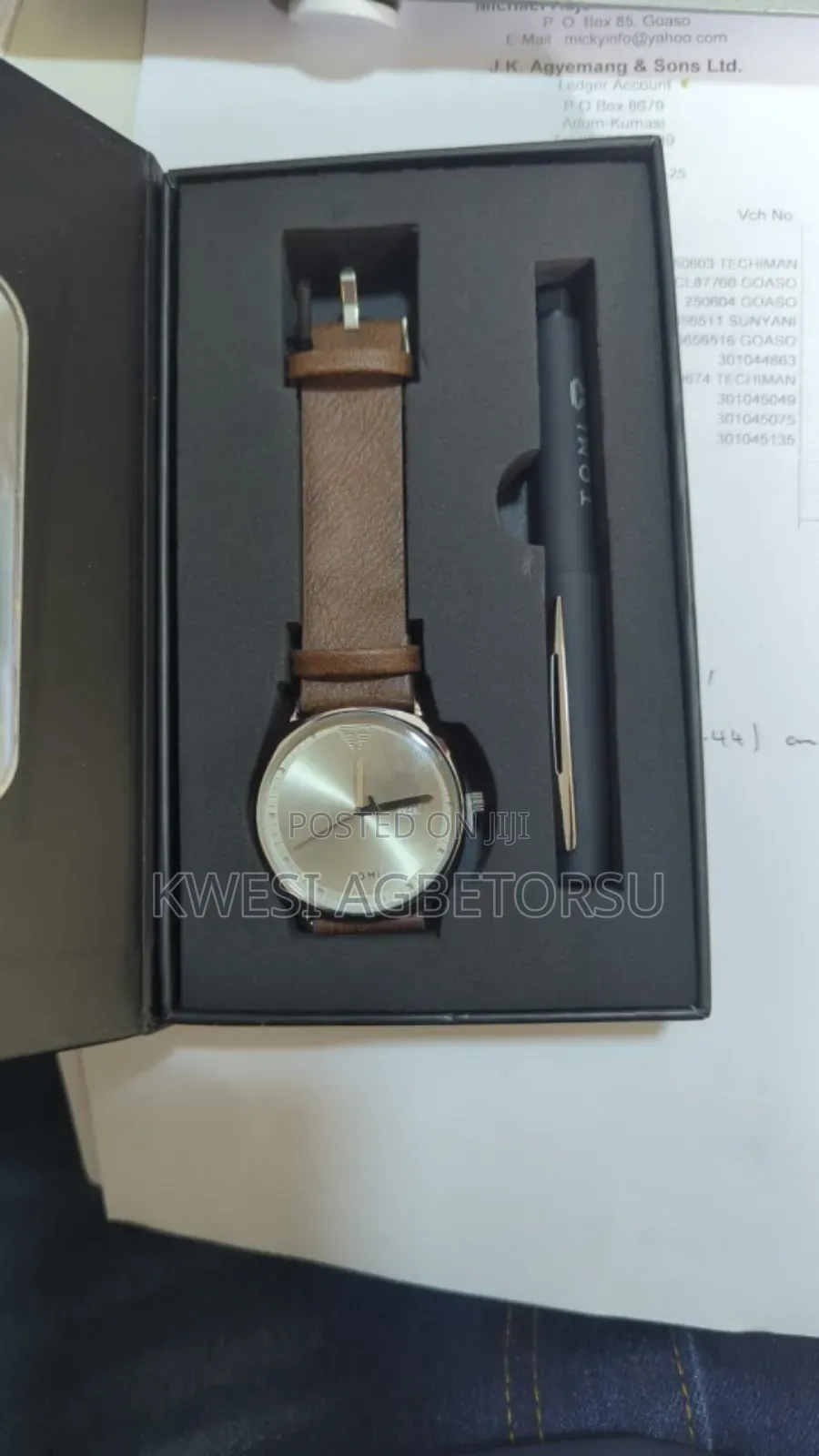 Tomi New 2pcs Luxury Business Men Watch Gift Box Set