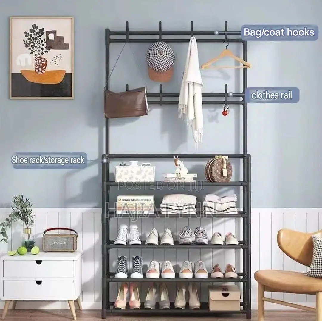 Multi-Functional Shoe Rack With Hangers