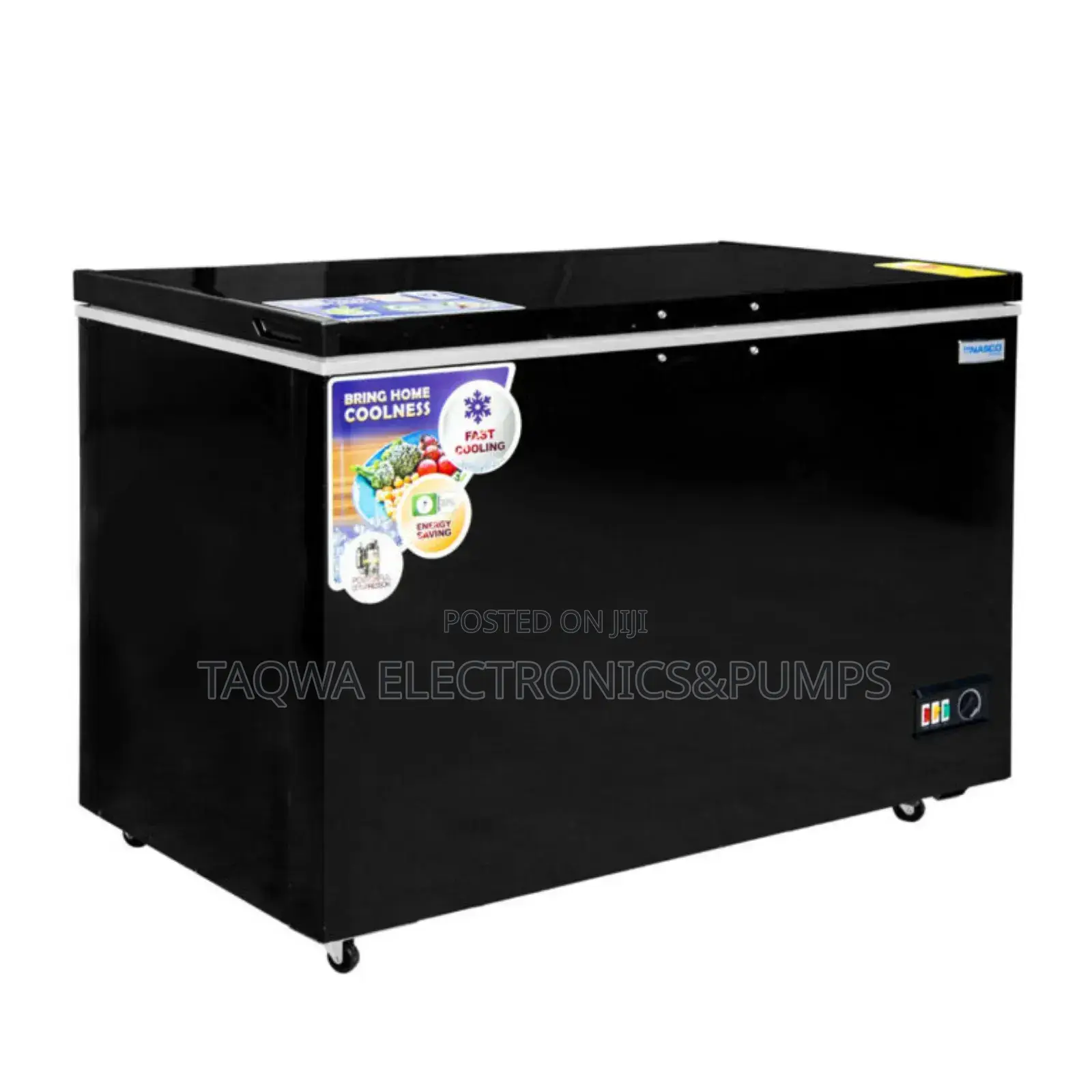 Nasco Black Color 400l Chest Freezer