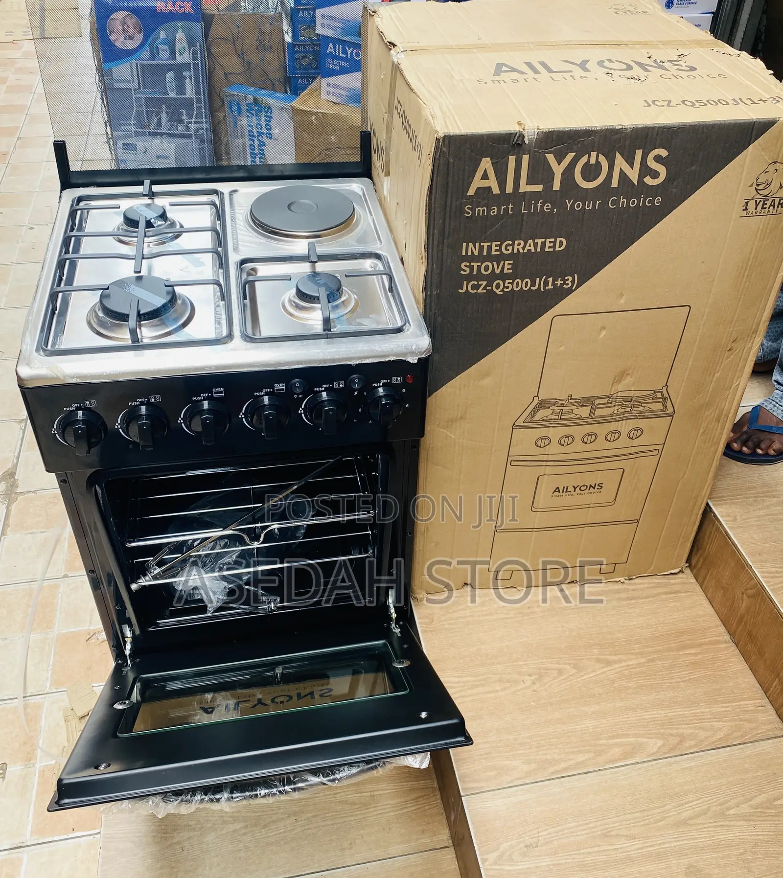 Ailyons 4 Burner Gas Stove With Oven 50*50