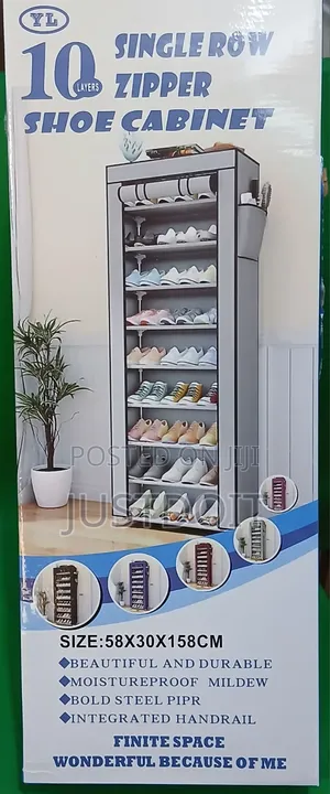 10 Layers Single Row Shoe Cabinet