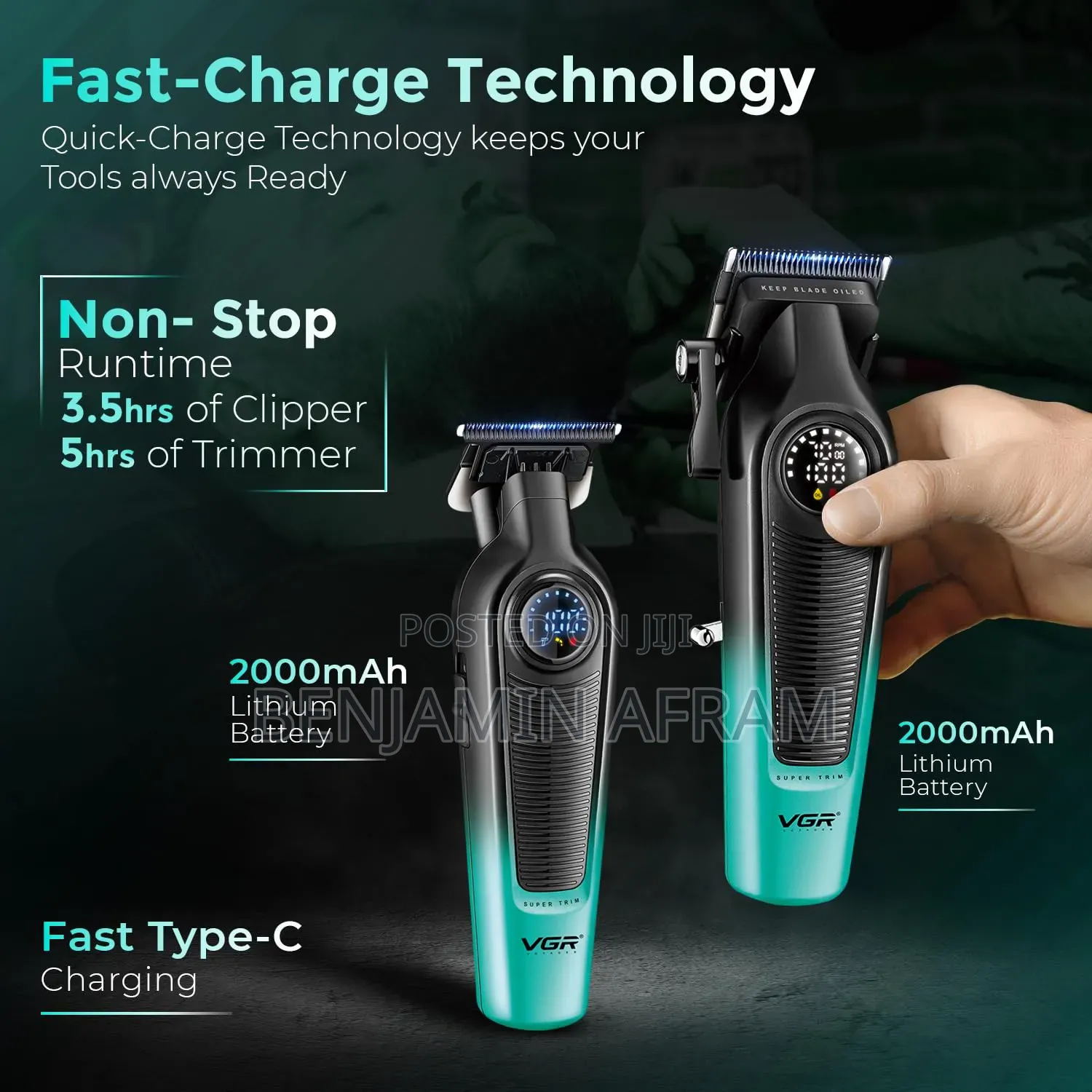 Rechargeable VGR Combo Hair Clippers v-196 996