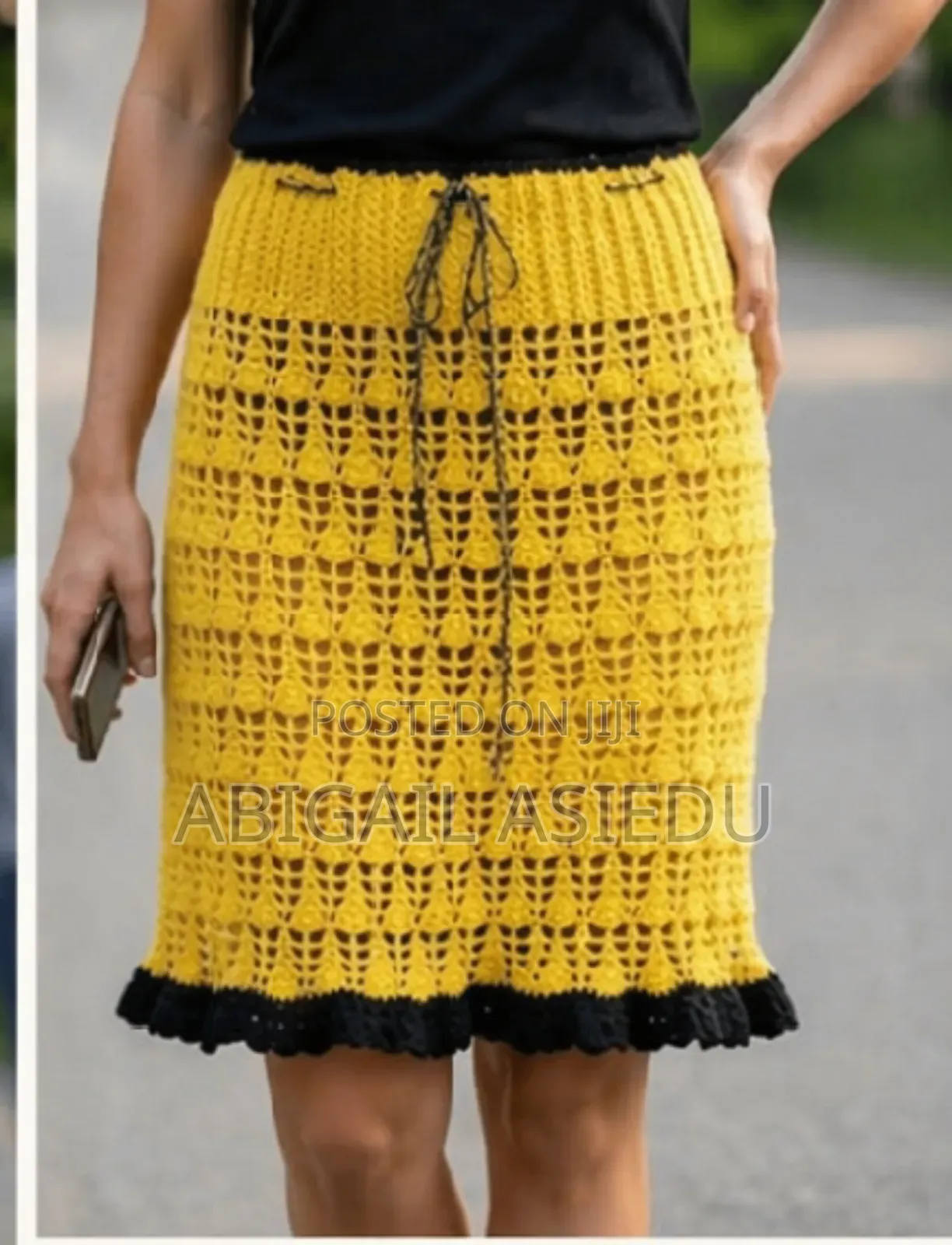 Handmade Crochet Ruffle Skirt – Elegant Stylish