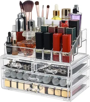 4-Drawer Transparent Plastic Acrylic Makeup Jewelry Storage Box