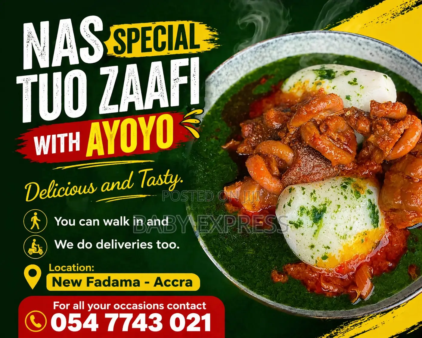 Authentic Tuo Zaafi With Ayoyo Soup - Delivery Walk-In