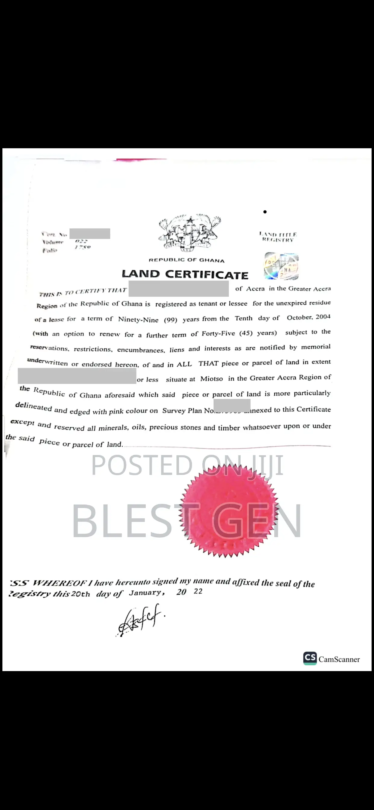 Titled Land For Sale In Miotso-prampram– Invest In A Fast Growing Area
