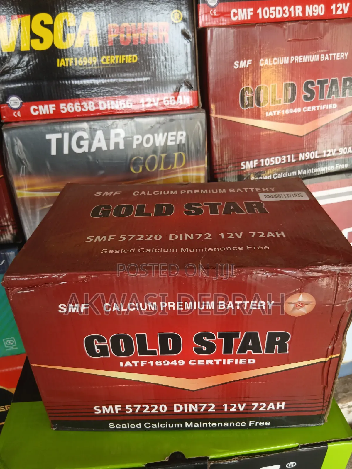 Gold Star 17 ,15,13 Plate 90ah, 72ah,66ah and 55ah for All Cars