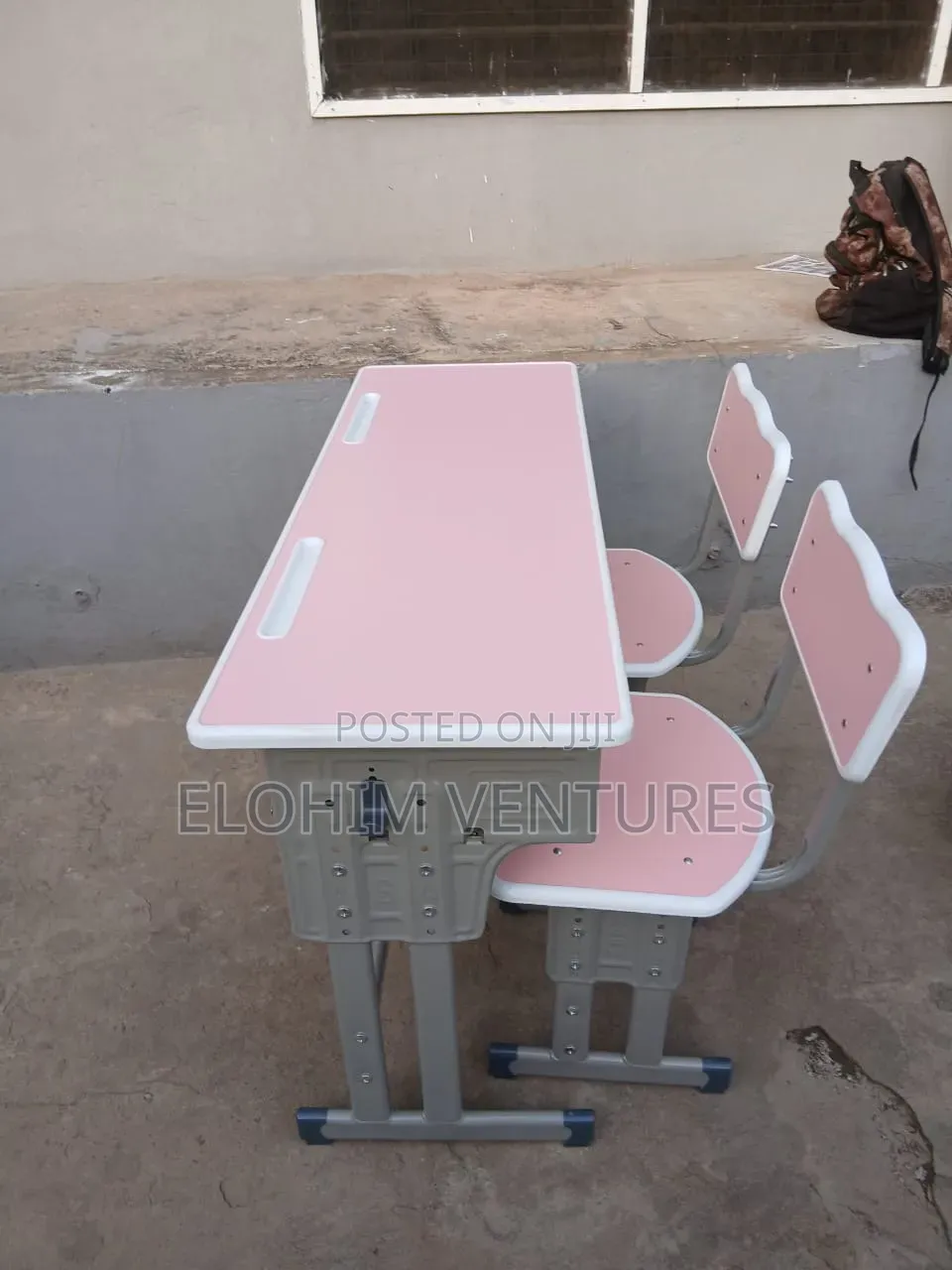 Pink Student Table With Chair