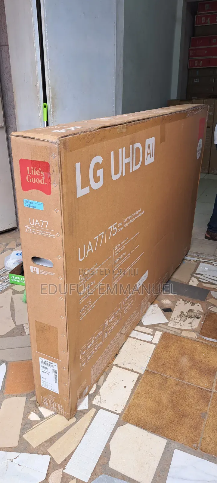 Lg 75" Uhd Smart Ua77 Ai Tv Apple Airplay Netflix Youtube Bluetooth