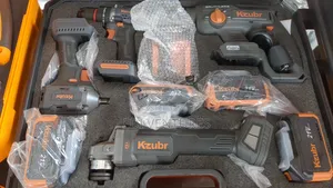 4 PCS Cordless Drill,Grinder,Hammer, Combo Set Kzubr With 4 Batteries