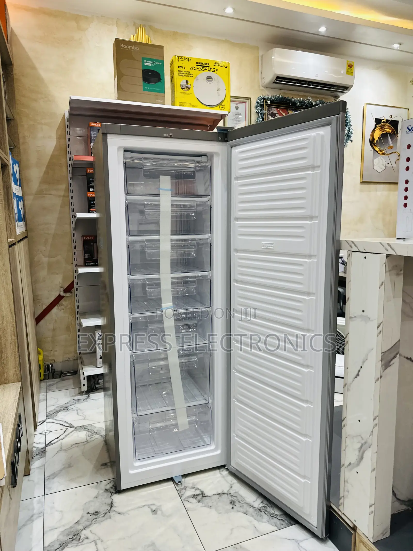 Shop From Us the New Upright Freezer Single Grey Door Nasd1-33