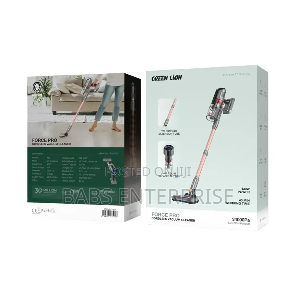 Green Lion Gvc15 Force Pro Cordless Vacuum Cleaner