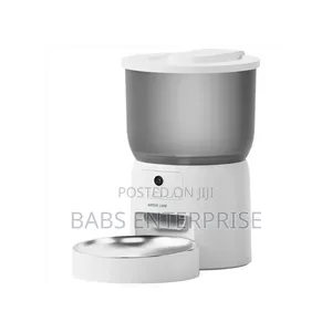 Green Lion Smart Pet Feeder With Stainless Steel Bowl – White