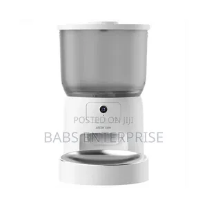 Green Lion Smart Pet Feeder With Stainless Steel Bowl – White