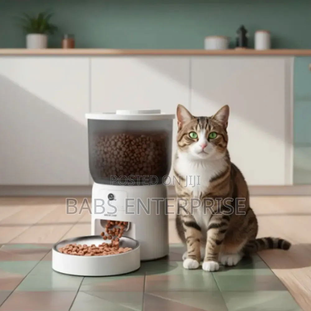 Green Lion Smart Pet Feeder With Stainless Steel Bowl – White
