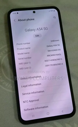 New Samsung Galaxy A54 256 GB Black