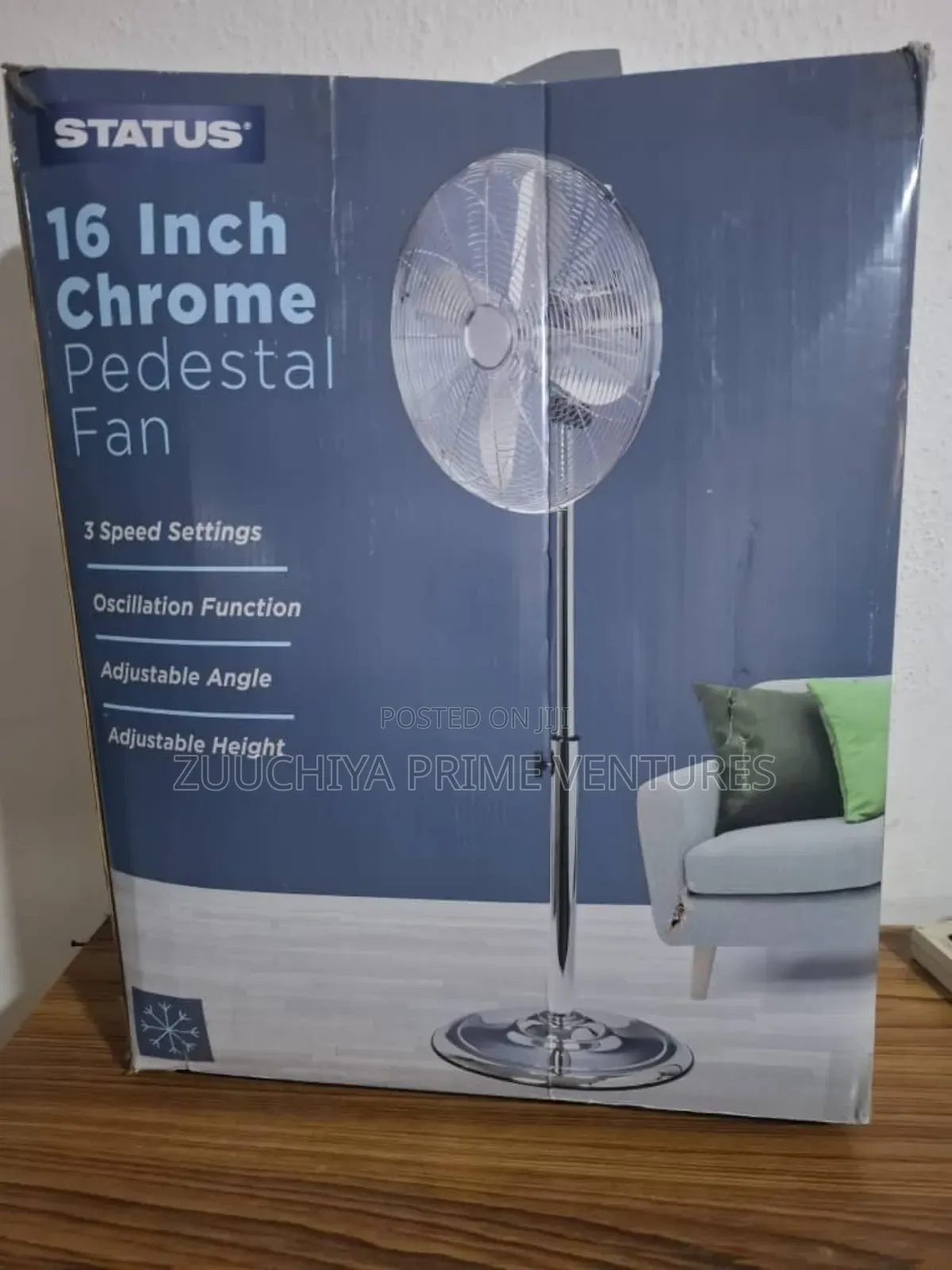Status 16 Inch Chrome Metal Standing Fan From Uk 