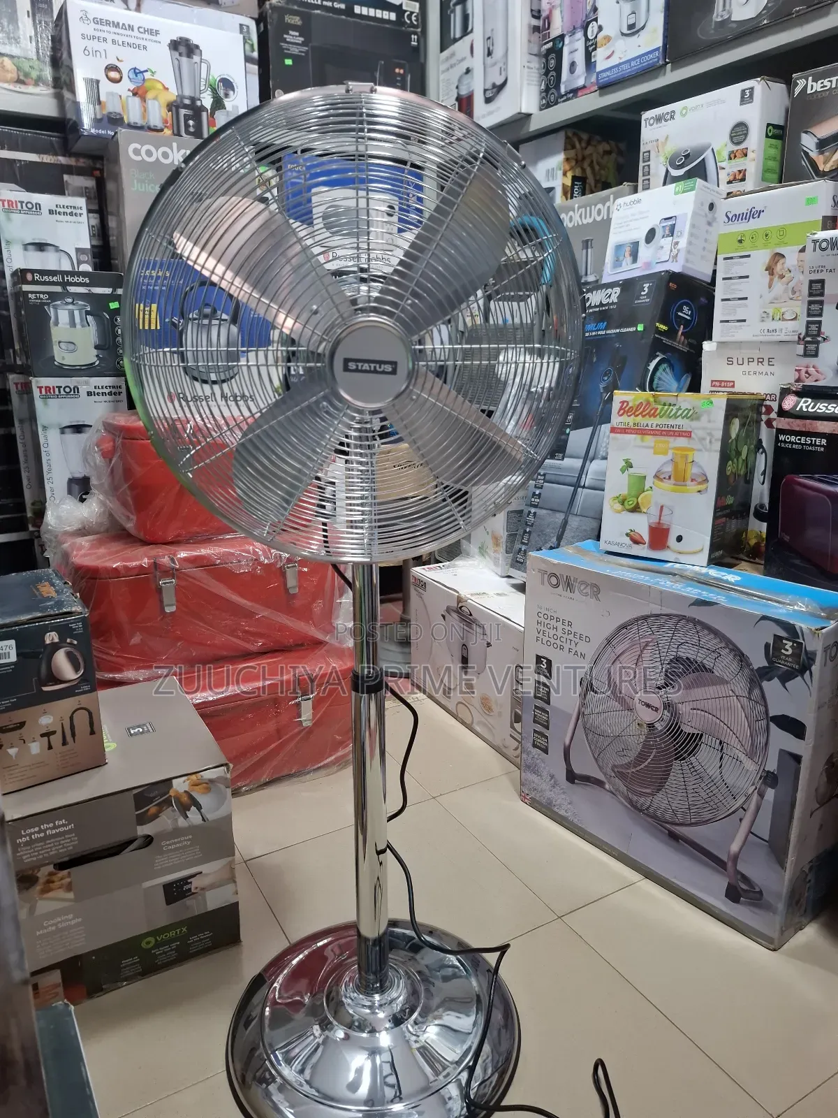 Status 16 Inch Chrome Metal Standing Fan From Uk 