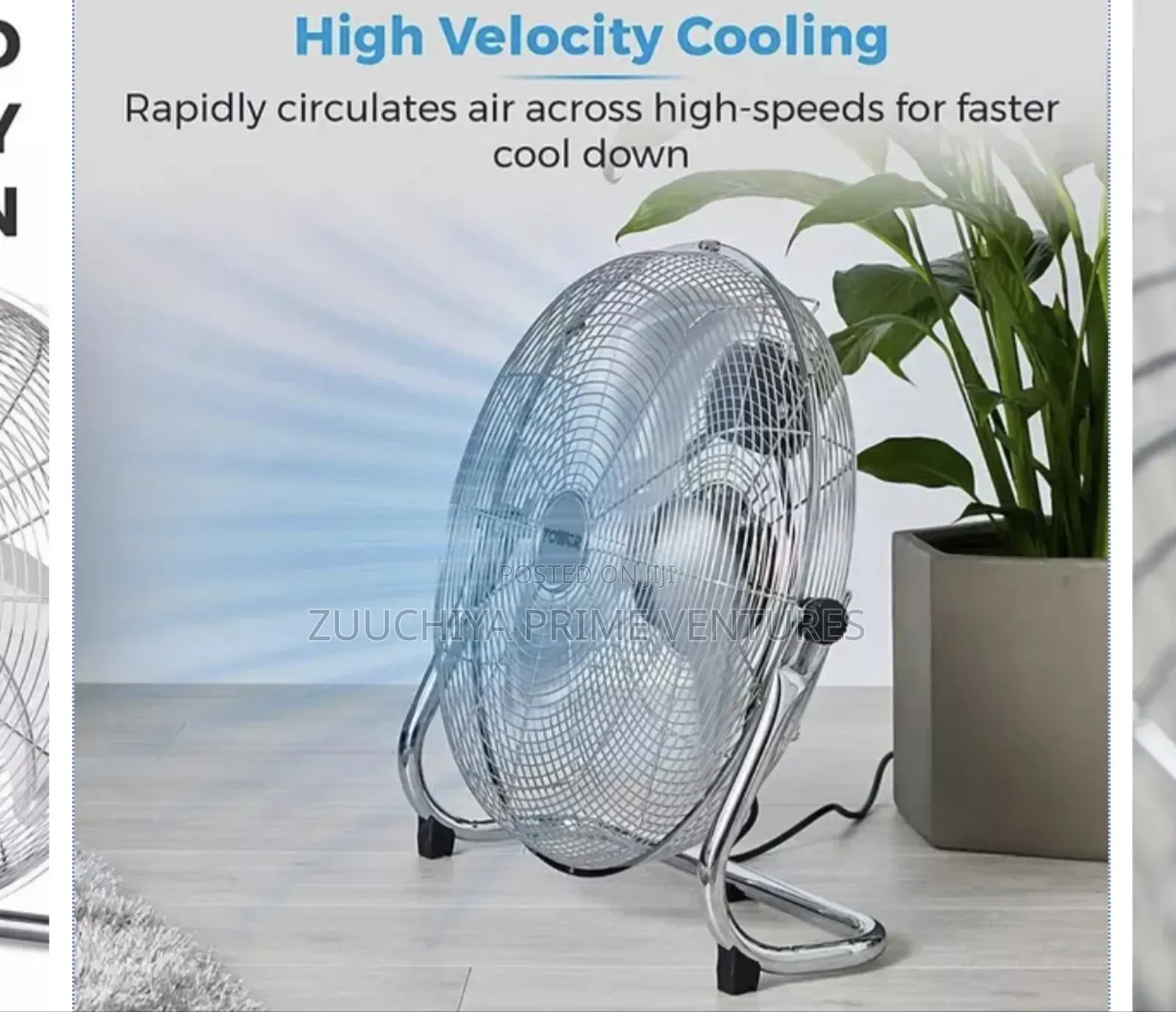 Tower 18" Inch High Speed Velocity Floor Fan From Uk 