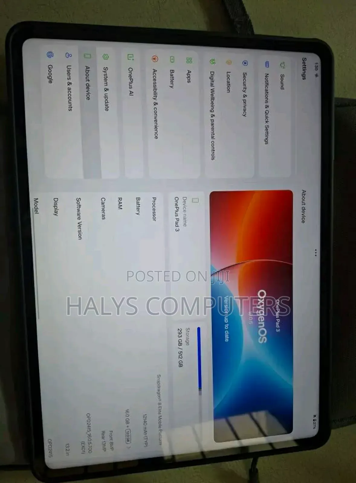 New OnePlus Pad 3 512 GB Black