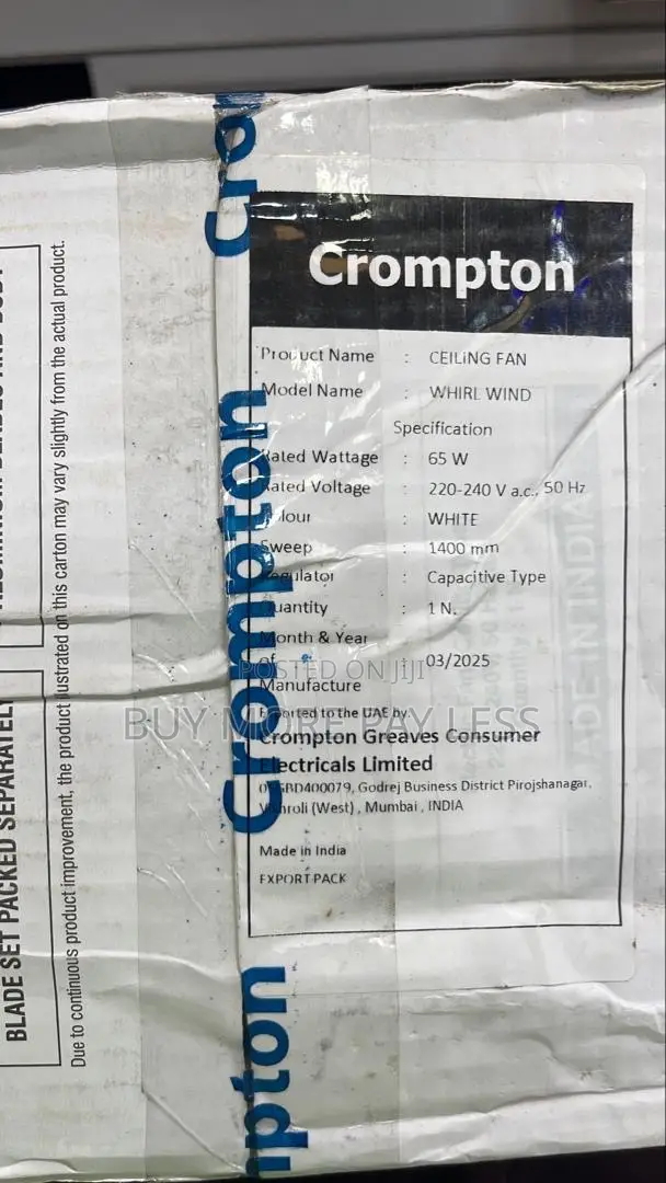 Crompton Whirl Wind Ceiling Fan
