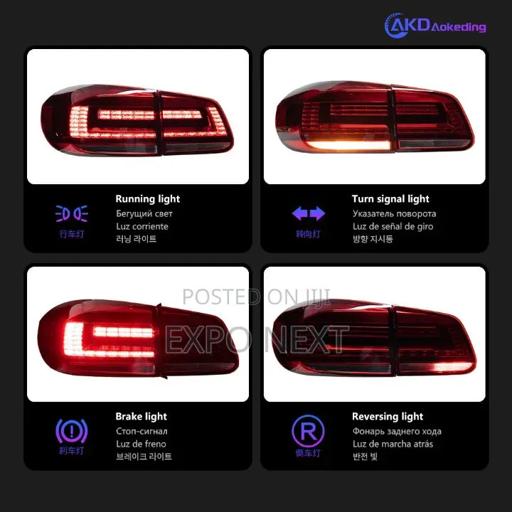 Volkswagen Tiguan L Led Tail Lights 2013-2016