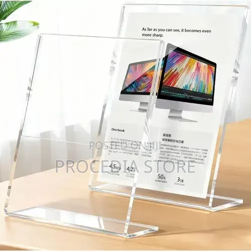 A5 Menu Qr Code Acrylic Paper Holder, Plexiglass Table Display Stand