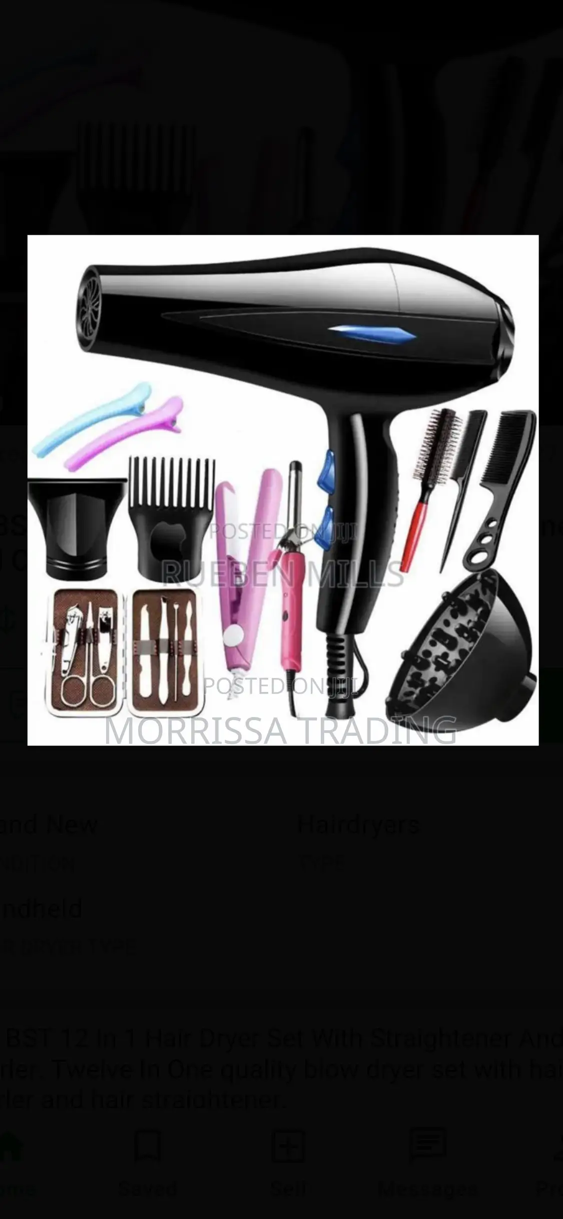Professional Hair Dryer With Accessories