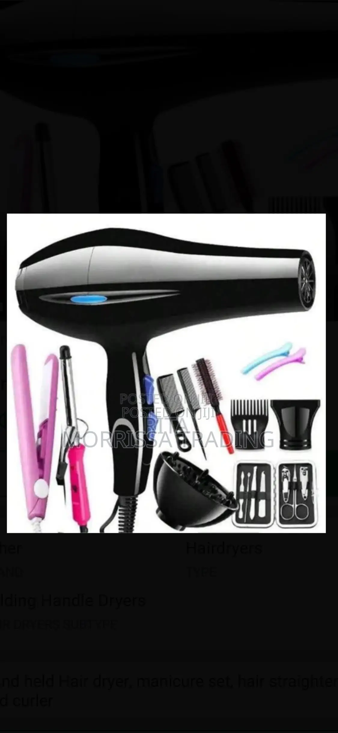 Professional Hair Dryer With Accessories