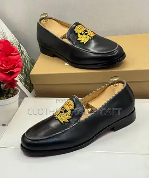 Christian Louboutin Men's Laperouza Embroidered Loafers