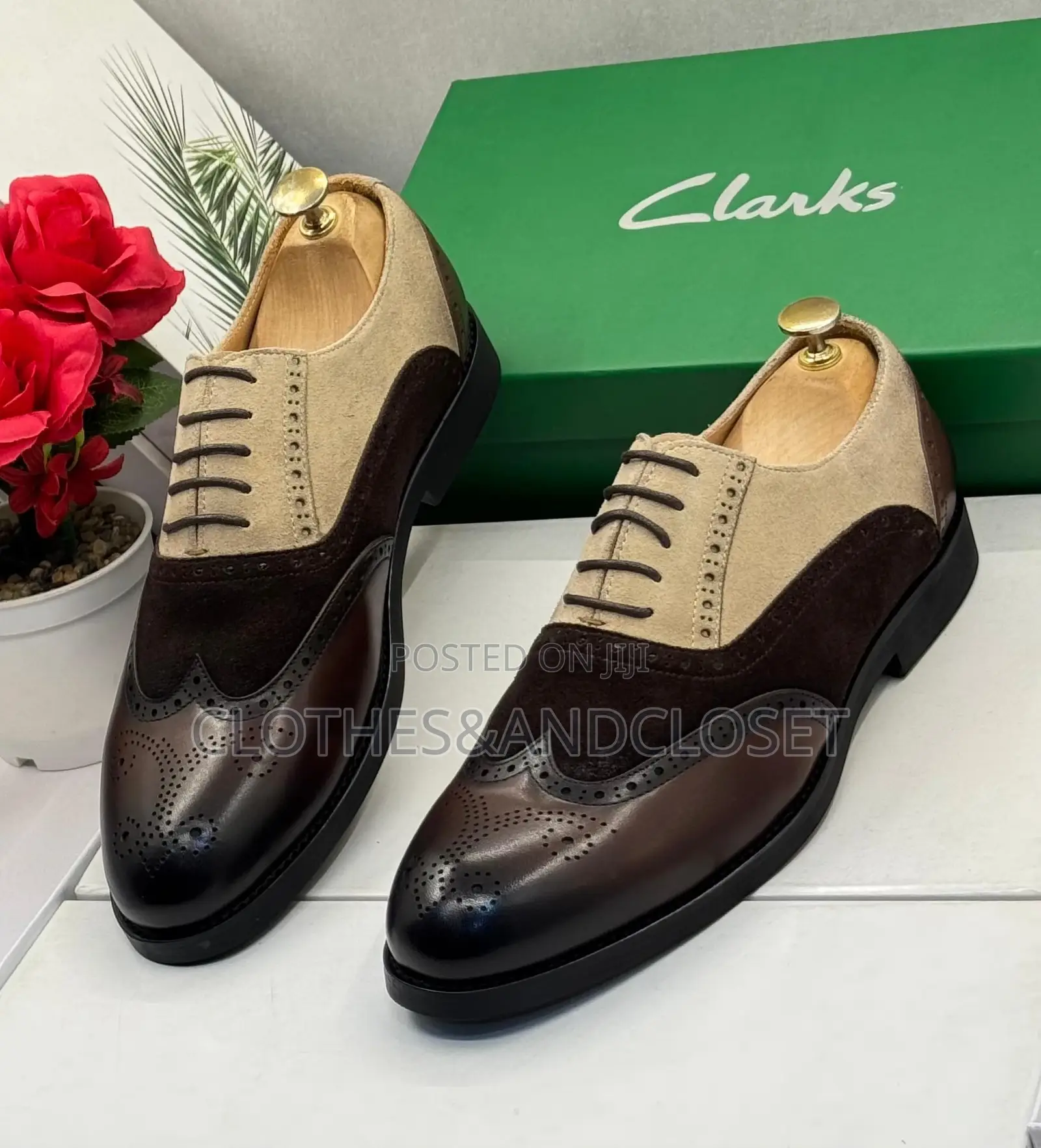 Clarks Brand Classic Oxford Brogue Shoes