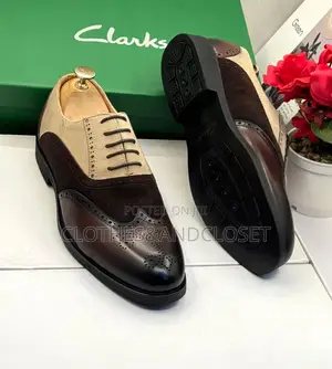 Clarks Brand Classic Oxford Brogue Shoes