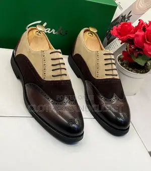 Clarks Brand Classic Oxford Brogue Shoes