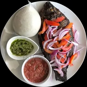 Banku/Tilapia /Red Pepper /Chili Pepper