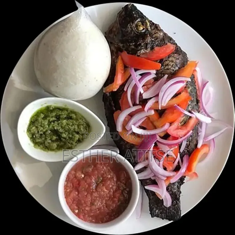 Banku/Tilapia /Red Pepper /Chili Pepper