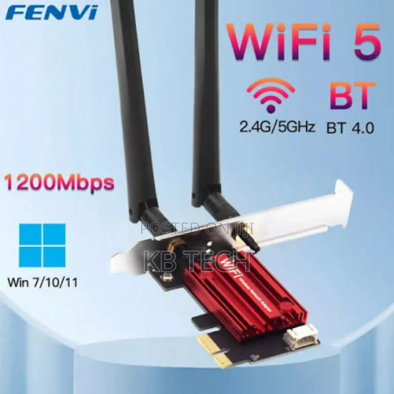 Fenvi Wifi and Bluetooth 5 Adapter Pci-E for Pc (Bluetooth Wifi)