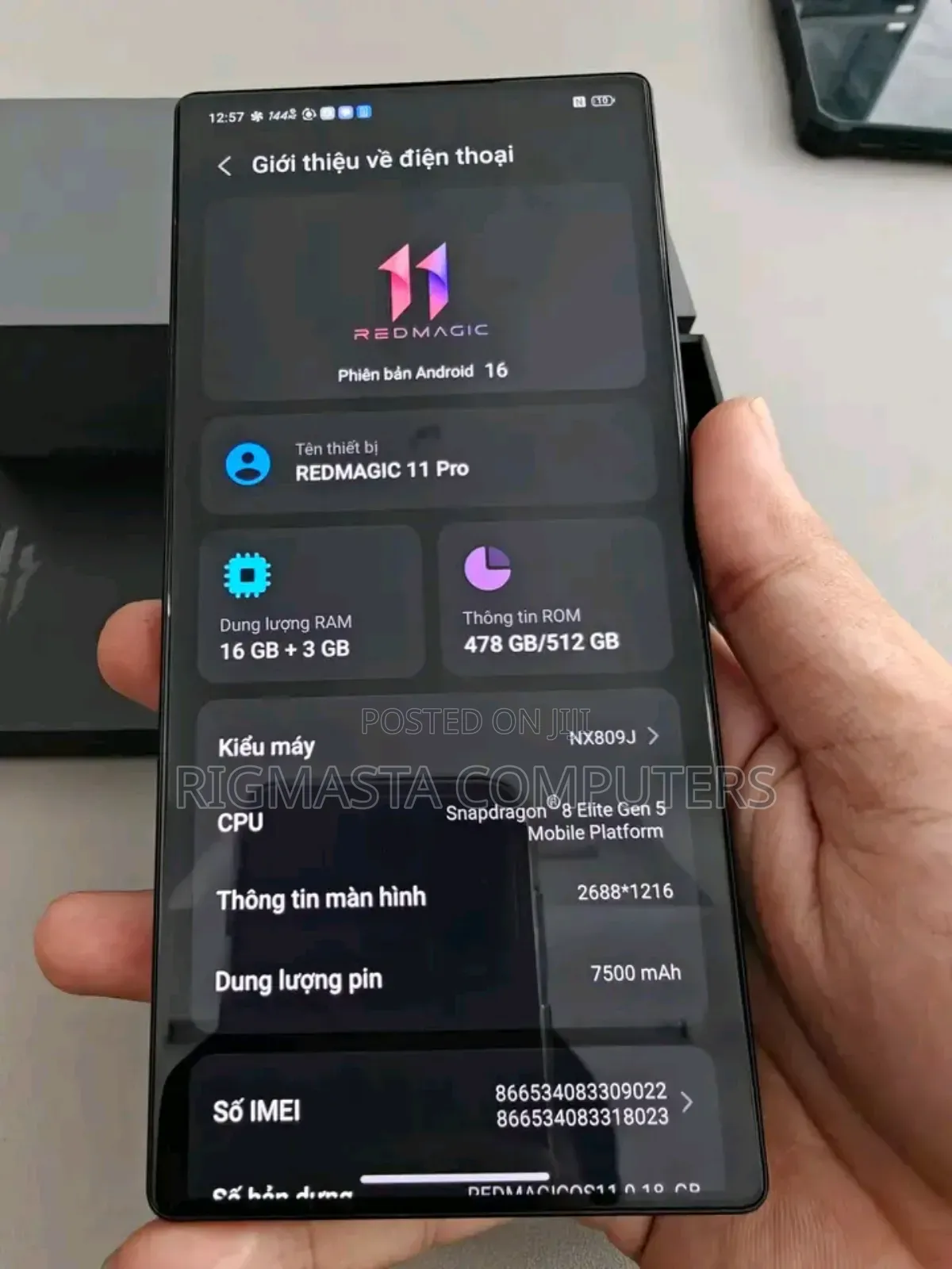 New ZTE nubia Redmagic 11 Pro 5G 512 GB Black