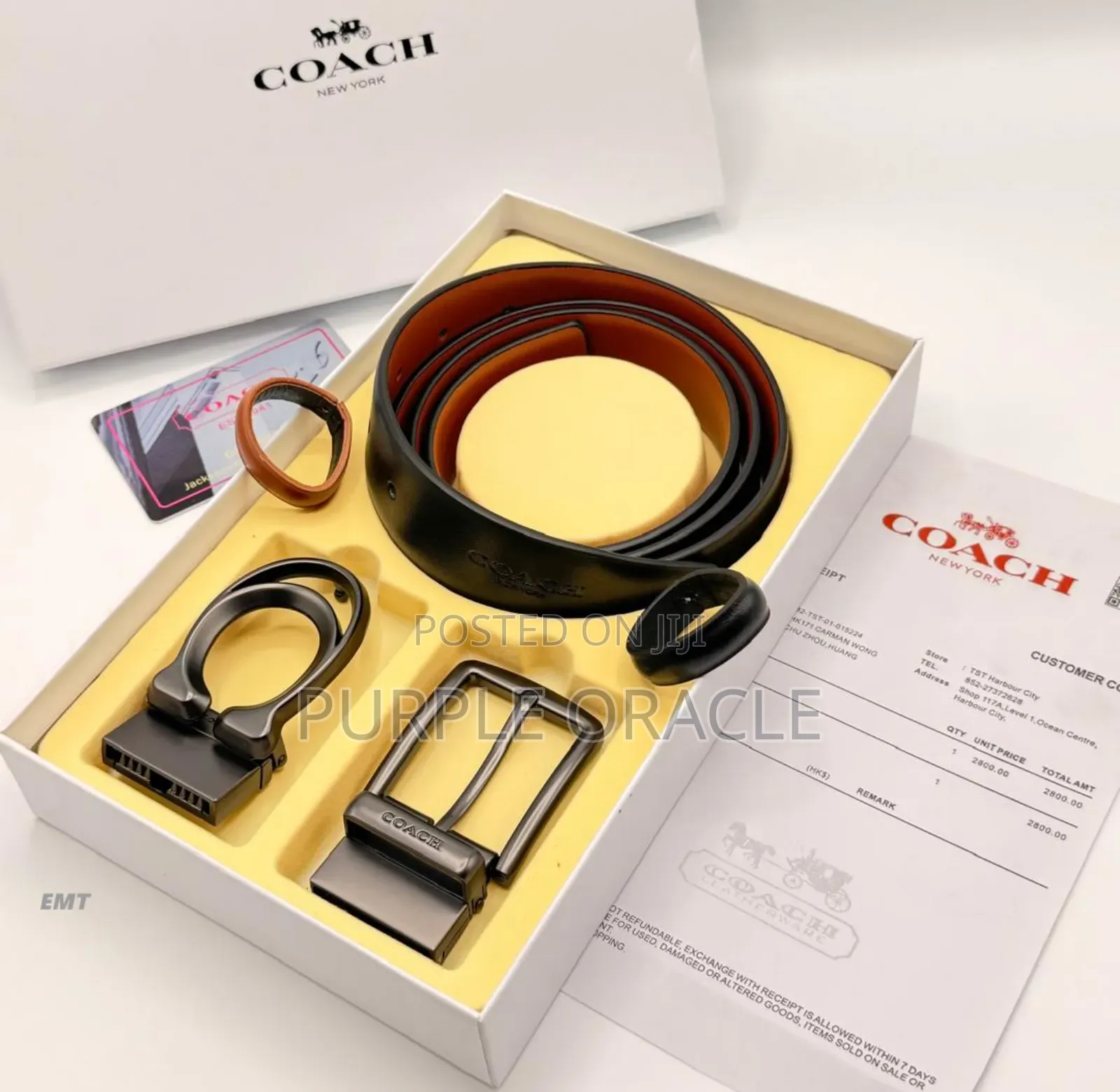Coach Reversible Leather Belt