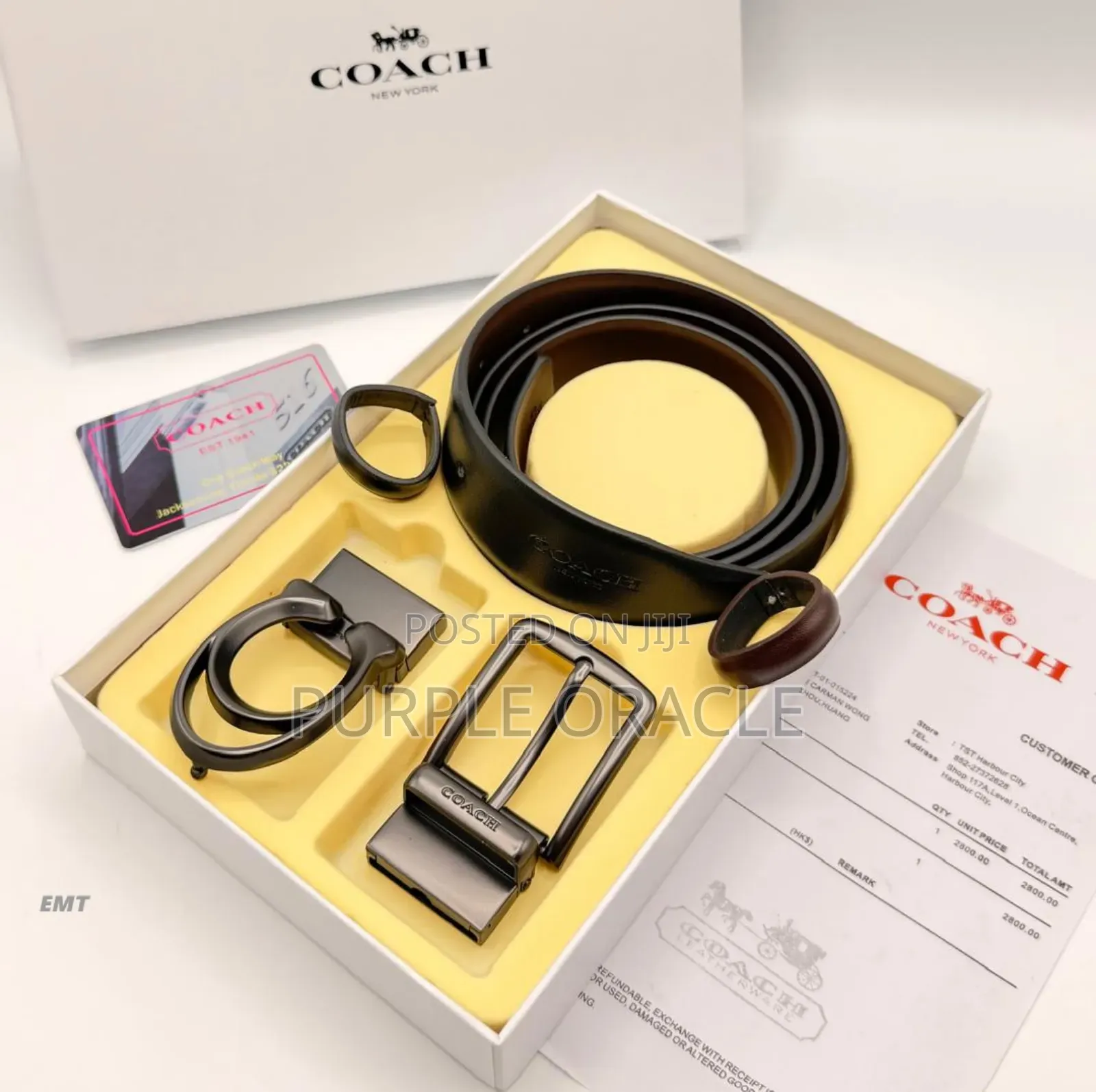 Coach Reversible Leather Belt