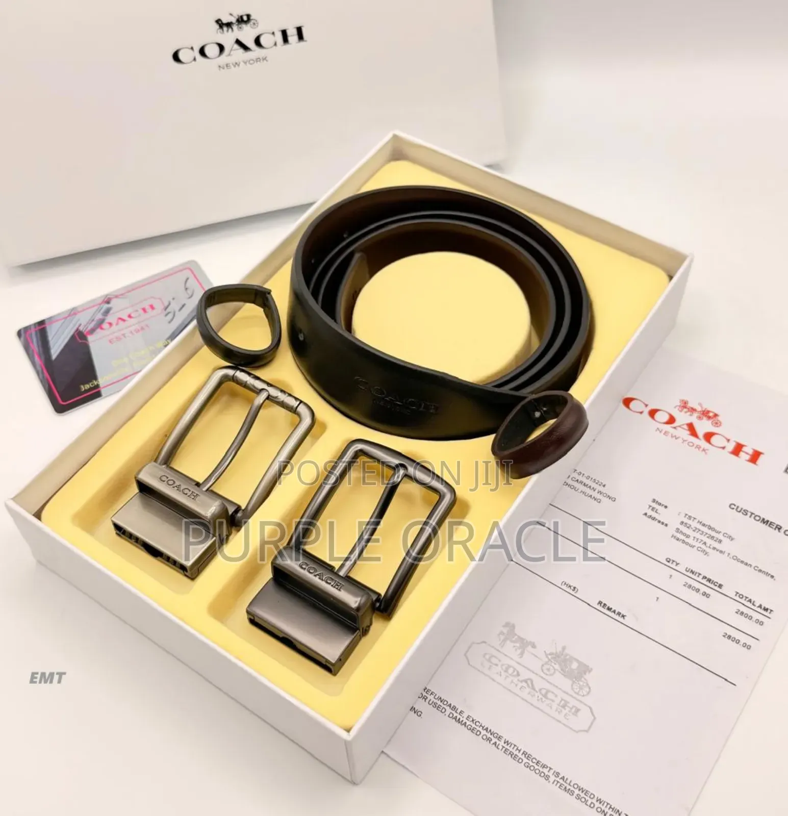 Coach Reversible Leather Belt