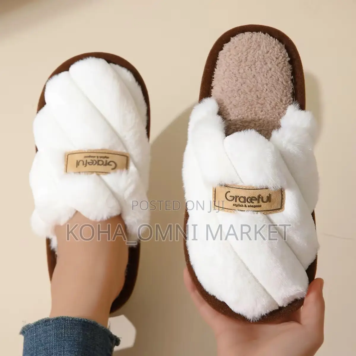 Bedroom Half-Shoe Fluffy Slides