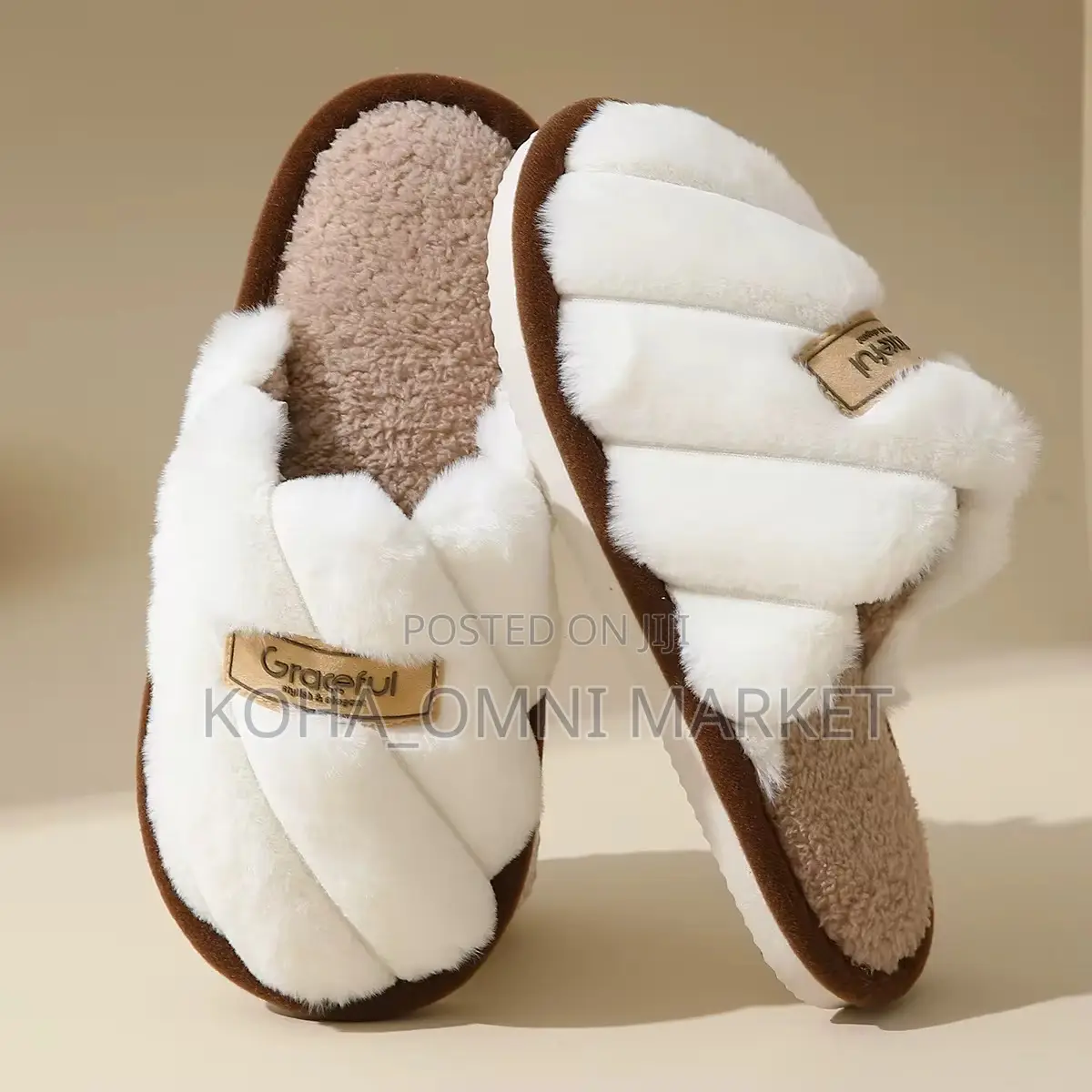 Bedroom Half-Shoe Fluffy Slides