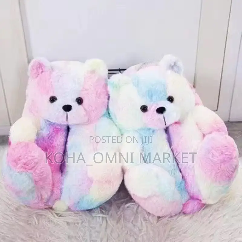Bear Fluffy Slides for Indoor