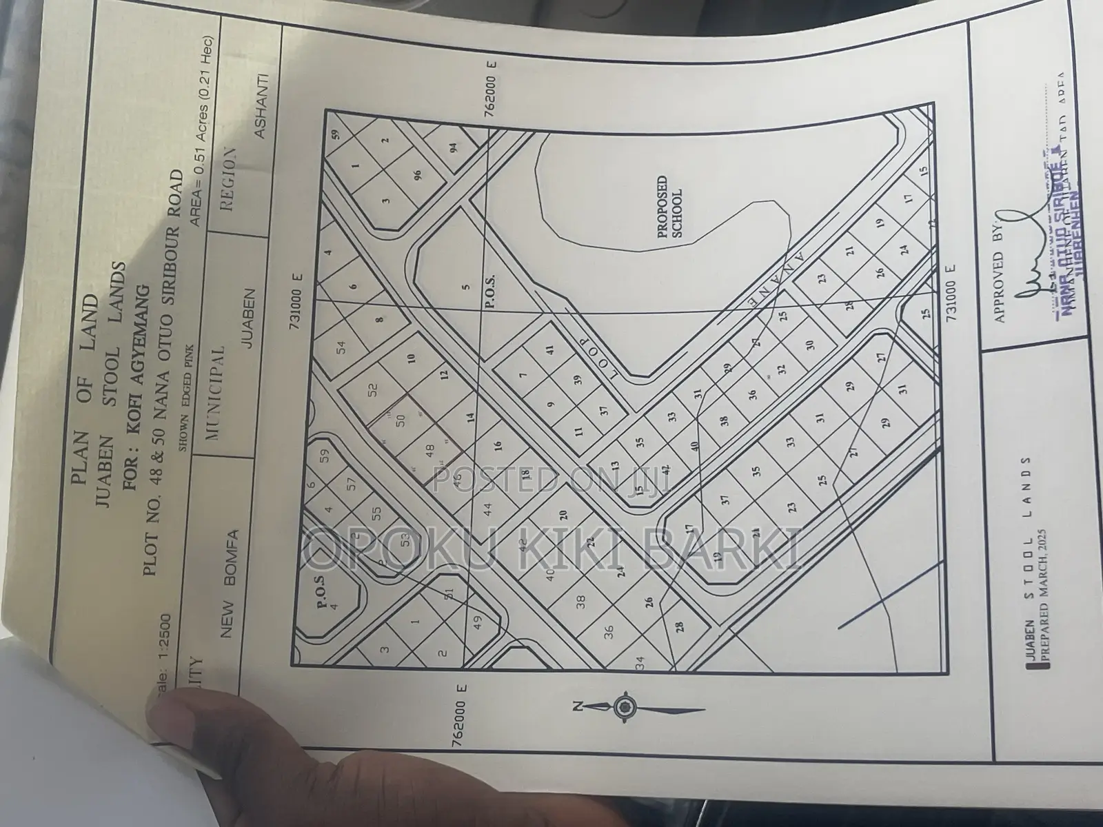 90ft X 80ft Plot of Land at Ejisu